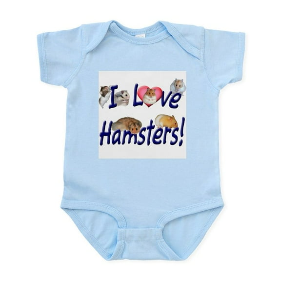 CafePress - I Love Hamsters #01 Infant Creeper - Baby Light Bodysuit, Size Newborn - 24 Months