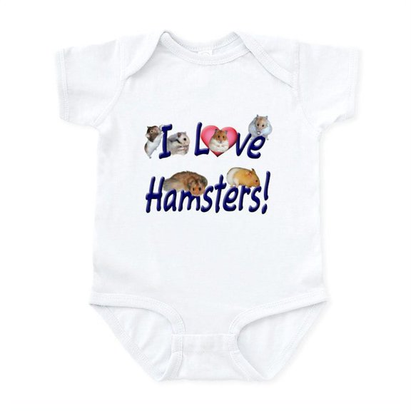 CafePress - I Love Hamsters #01 Infant Creeper - Baby Light Bodysuit, Size Newborn - 24 Months