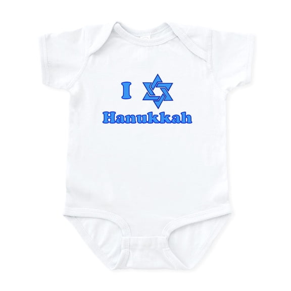 CafePress - I Love Hanukkah Infant Bodysuit - Baby Light Bodysuit, Size Newborn - 24 Months