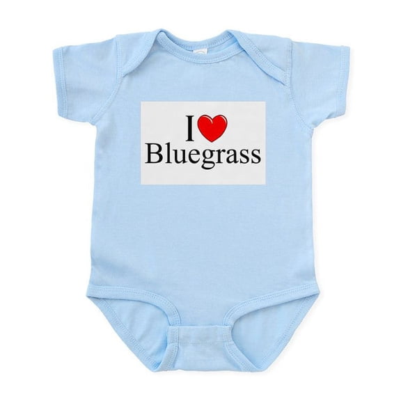 CafePress - I Love (Heart) Bluegrass Infant Bodysuit - Baby Light Bodysuit, Size Newborn - 24 Months