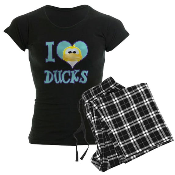 CafePress - I Love (Heart) Ducks - Women's Dark Pajamas