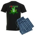 thumbnail image 1 of CafePress - I Love (Heart) Frogs Men's Dark Pajamas - Men's Dark Loose Fit Cotton Pajama Set, 1 of 7