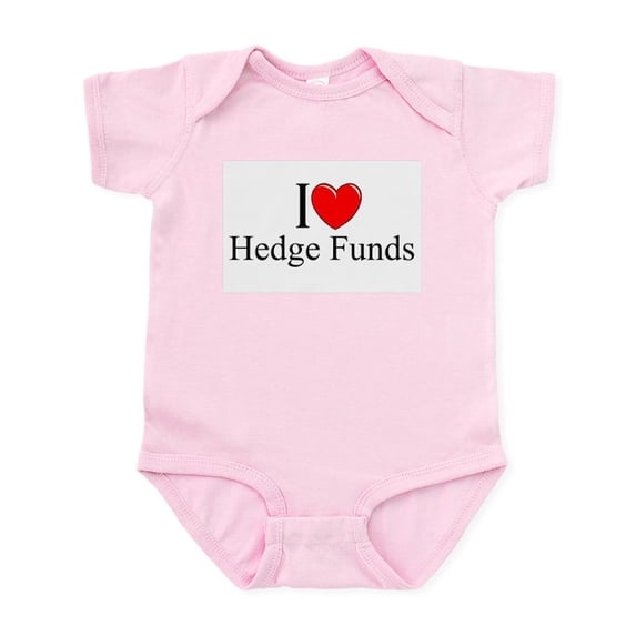 CafePress - I Love (Heart) Hedge Funds Infant Bodysuit - Baby Light Bodysuit, Size Newborn - 24 Months