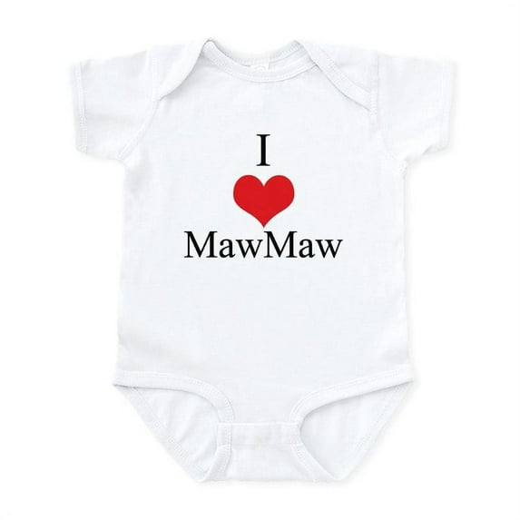 CafePress - I Love (Heart) Maw Maw Infant Bodysuit - Baby Light Bodysuit, Size Newborn - 24 Months