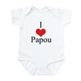 thumbnail image 1 of CafePress - I Love (Heart) Papou Infant Bodysuit - Baby Light Bodysuit, Size Newborn - 24 Months, 1 of 4
