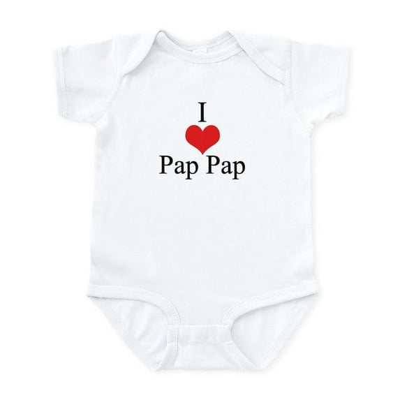 CafePress - I Love (Heart) Pappap Infant Bodysuit - Baby Light Bodysuit, Size Newborn - 24 Months