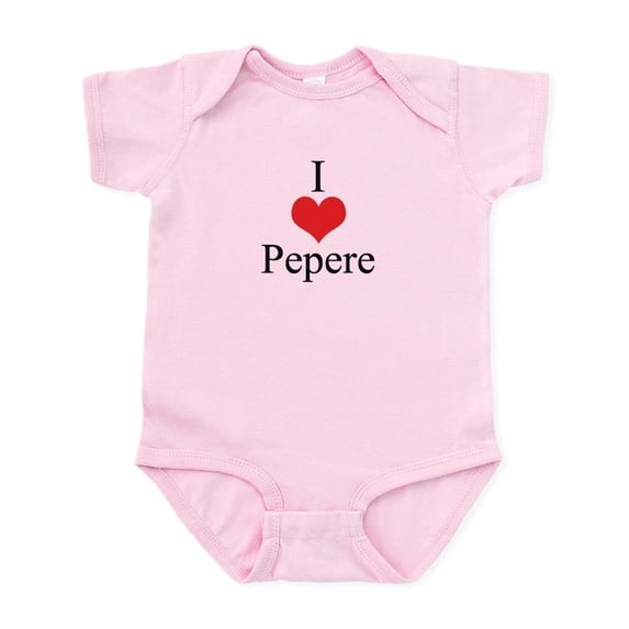 CafePress - I Love (Heart) Pepere Infant Bodysuit - Baby Light Bodysuit, Size Newborn - 24 Months
