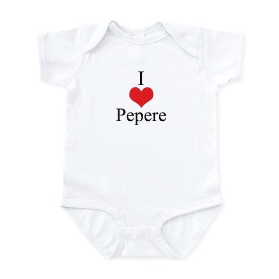 CafePress - I Love (Heart) Pepere Infant Bodysuit - Baby Light Bodysuit, Size Newborn - 24 Months