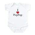 thumbnail image 1 of CafePress - I Love (Heart) Poppop Baby Onesie - Baby Light Bodysuit, Size Newborn - 24 Months, 1 of 4