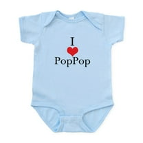 CafePress - I Love (Heart) Poppop Baby Onesie - Baby Light Bodysuit, Size Newborn - 24 Months