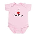 thumbnail image 1 of CafePress - I Love (Heart) Poppop Infant Bodysuit - Baby Light Bodysuit, Size Newborn - 24 Months, 1 of 4