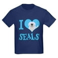 thumbnail image 1 of CafePress - I Love (Heart) Seals Kids Dark T Shirt - Dark T-Shirt Kids XS-XL, 1 of 4
