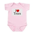 thumbnail image 1 of CafePress - I Love (Heart) Trees Infant Bodysuit - Baby Light Bodysuit, Size Newborn - 24 Months, 1 of 4