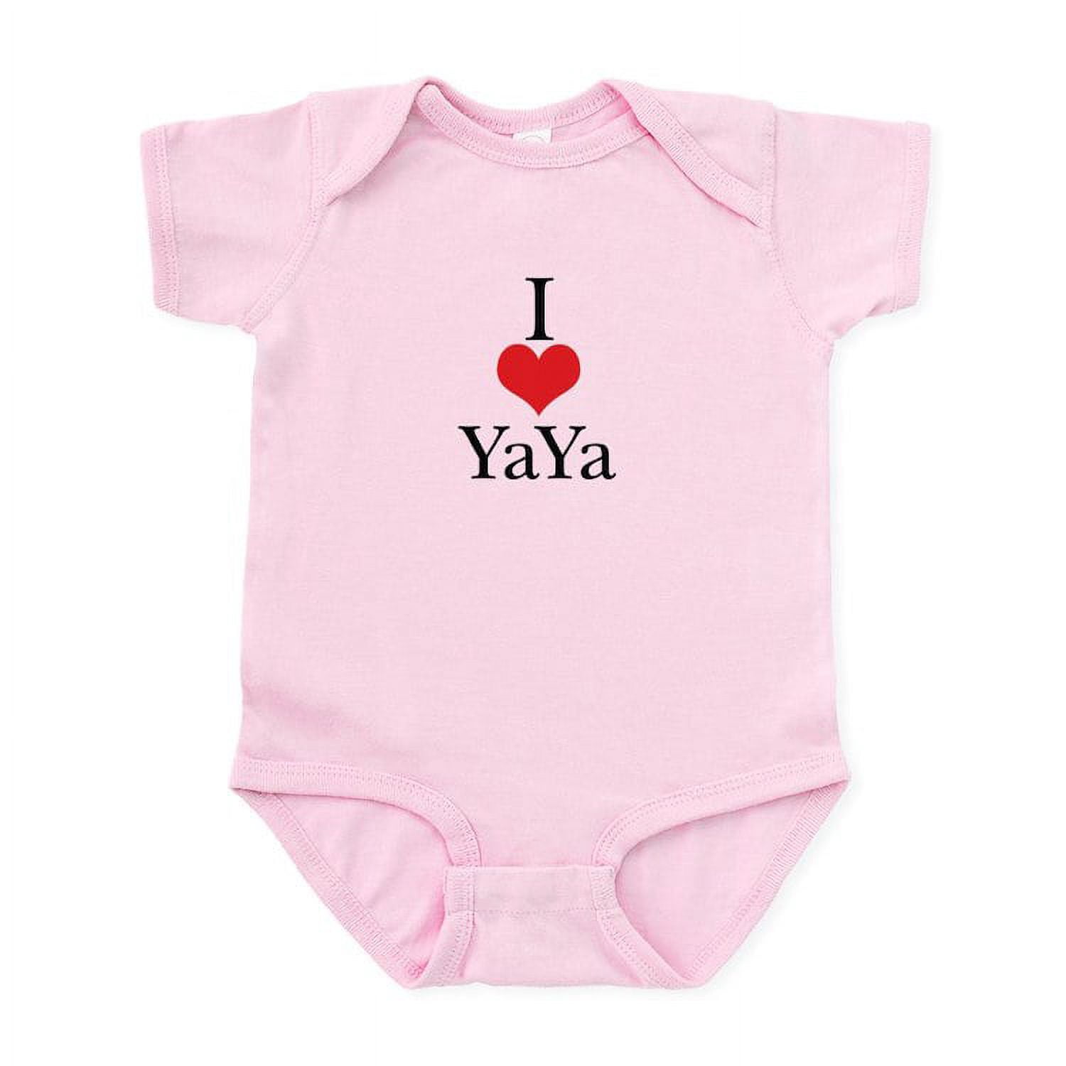 CafePress - I Love (Heart) Yaya Baby Onesie - Baby Light Bodysuit, Size Newborn - 24 Months