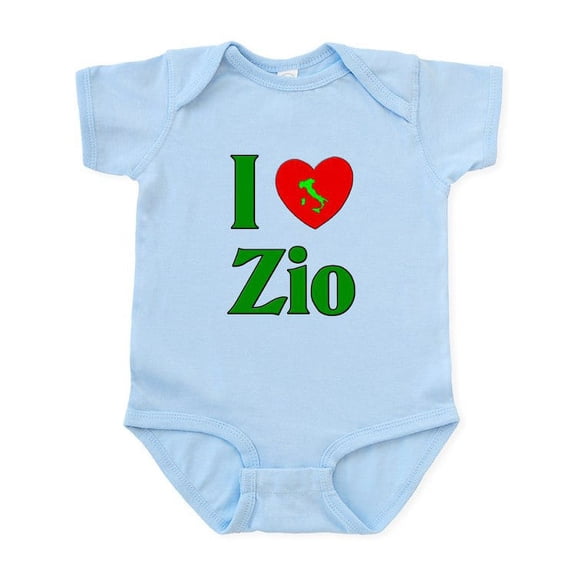CafePress - I Love (Heart) Zio Infant Bodysuit - Baby Light Bodysuit, Size Newborn - 24 Months