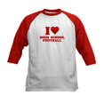 thumbnail image 1 of CafePress - I Love High School Football Baseball Jersey - Kids Cotton Baseball Jersey, 3/4 Sleeve Shirt, 1 of 4