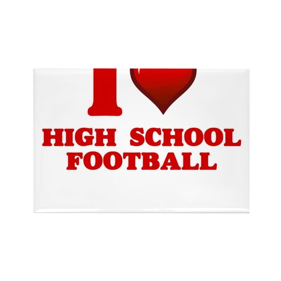 CafePress - I Love High School Football Magnets - Rectangle Magnet, 2"x3" Refrigerator Magnet