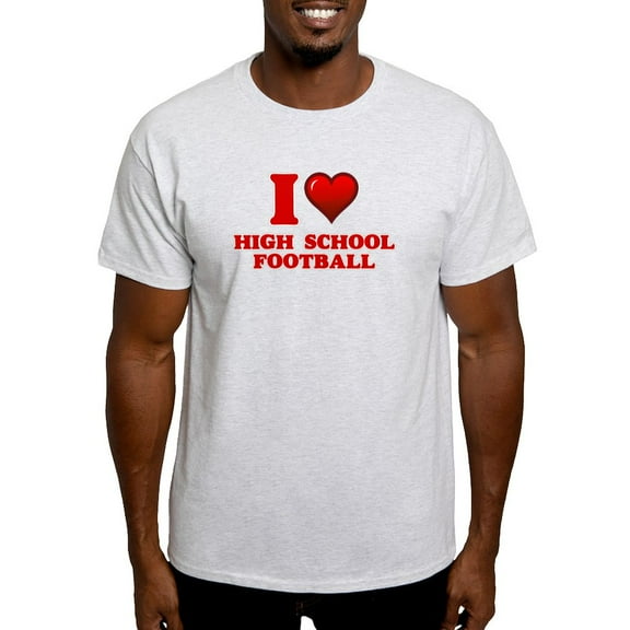 CafePress - I Love High School Football T Shirt - Men's Classic Graphic T-Shirt