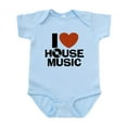 thumbnail image 1 of CafePress - I Love House Music Infant Bodysuit - Baby Light Bodysuit, Size Newborn - 24 Months, 1 of 4