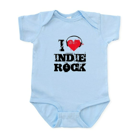 CafePress - I Love Indie Rock Infant Bodysuit - Baby Light Bodysuit, Size Newborn - 24 Months