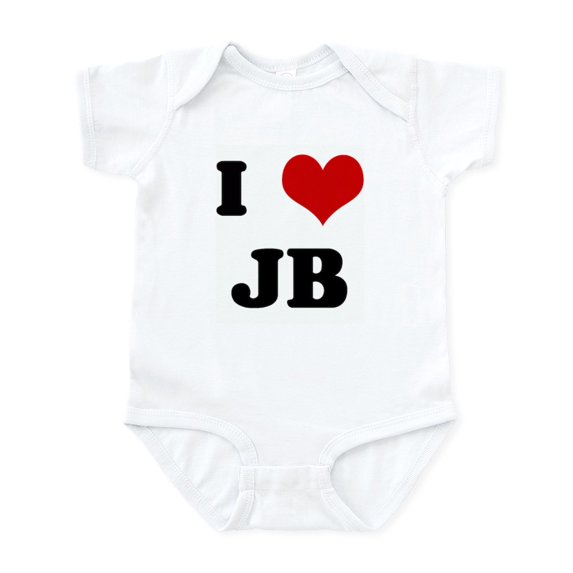 CafePress - I Love JB Infant Bodysuit - Baby Light Bodysuit, Size Newborn - 24 Months