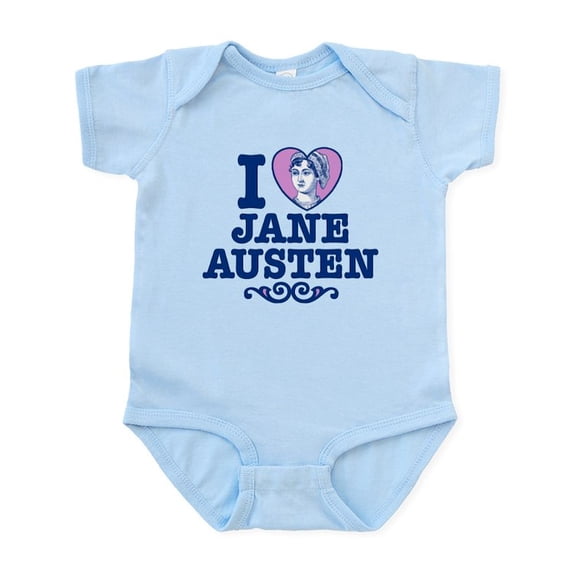 CafePress - I Love Jane Austen Infant Bodysuit - Baby Light Bodysuit, Size Newborn - 24 Months