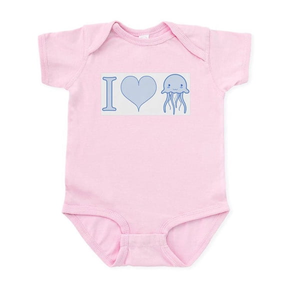 CafePress - I Love Jellyfish Infant Bodysuit - Baby Light Bodysuit, Size Newborn - 24 Months