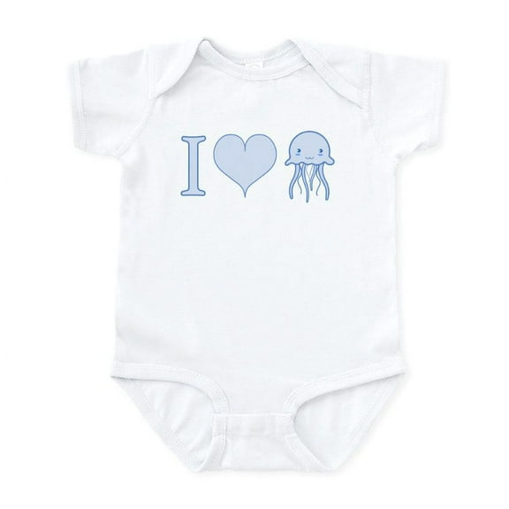 CafePress - I Love Jellyfish Infant Bodysuit - Baby Light Bodysuit, Size Newborn - 24 Months