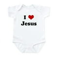 thumbnail image 1 of CafePress - I Love Jesus Infant Bodysuit - Baby Light Bodysuit, Size Newborn - 24 Months, 1 of 4