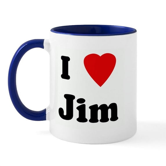 CafePress - I Love Jim Mug - 11 oz Ceramic Mug - Novelty Coffee Tea Cup