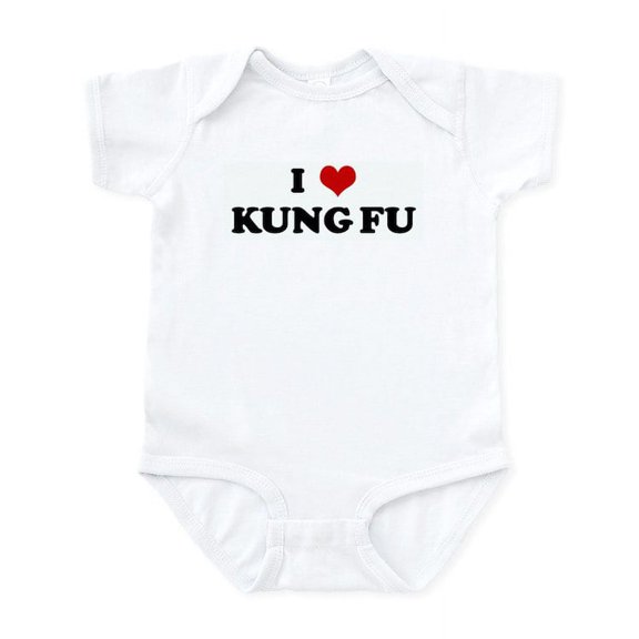 CafePress - I Love KUNG FU Infant Bodysuit - Baby Light Bodysuit, Size Newborn - 24 Months