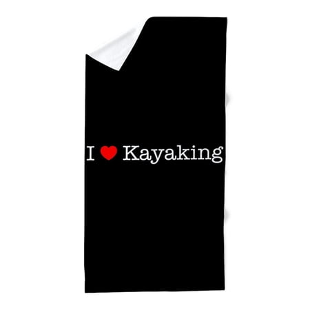CafePress - I Love Kayaking - Large Beach Towel, Soft 30"x60" Towel with Unique Design