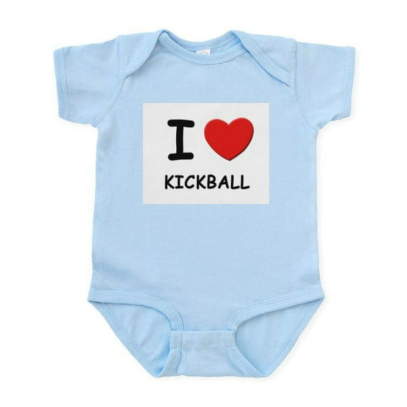 CafePress - I Love Kickball Infant Bodysuit - Baby Light Bodysuit, Size Newborn - 24 Months