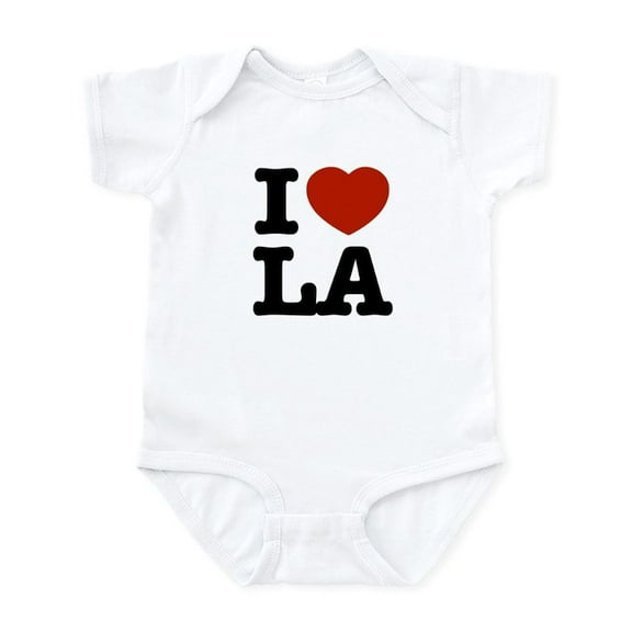 CafePress - I Love LA Infant Bodysuit - Baby Light Bodysuit, Size Newborn - 24 Months