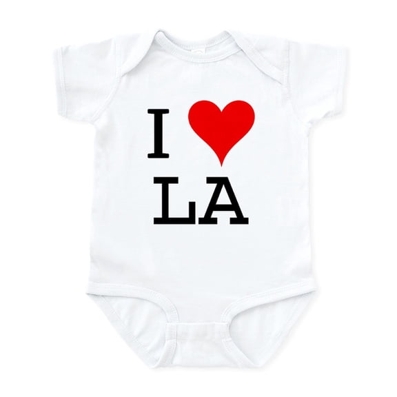 CafePress - I Love LA Infant Bodysuit - Baby Light Bodysuit, Size Newborn - 24 Months