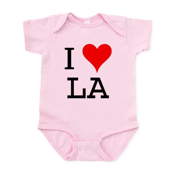 CafePress - I Love LA Infant Bodysuit - Baby Light Bodysuit, Size Newborn - 24 Months