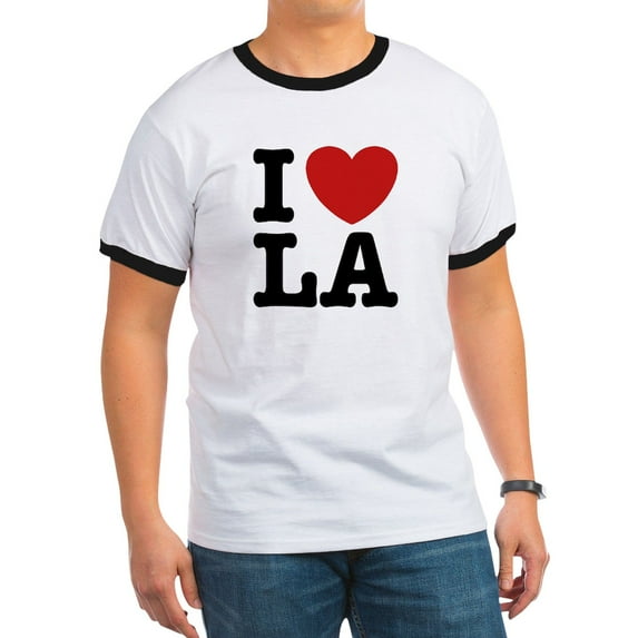 CafePress - I Love LA Ringer T - 100% Cotton Ringed T-Shirt