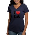 thumbnail image 1 of CafePress - I Love LA Women's V Neck Dark T Shirt - Women's V-Neck Dark T-Shirt, 1 of 4