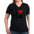 thumbnail image 1 of CafePress - I Love LA Women's V Neck Dark T Shirt - Women's V-Neck Dark T-Shirt, 1 of 1