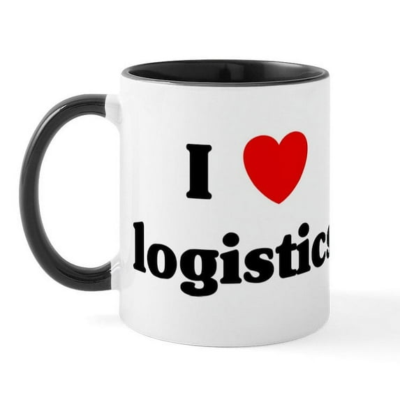 CafePress - I Love Logistics Mug - 11 oz Ceramic Mug - Novelty Coffee Tea Cup