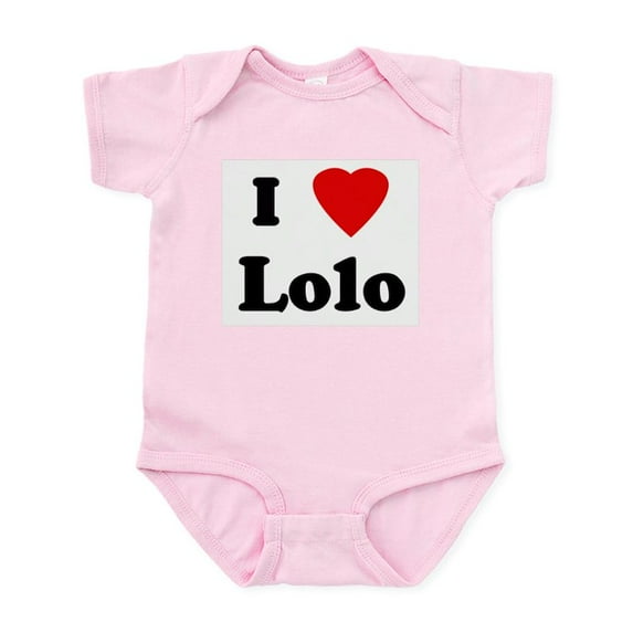 CafePress - I Love Lolo Infant Bodysuit - Baby Light Bodysuit, Size Newborn - 24 Months