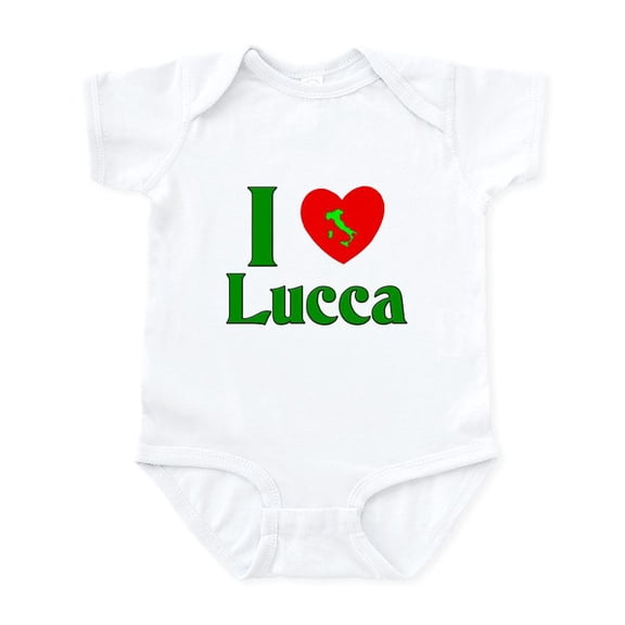 CafePress - I Love Lucca Infant Bodysuit - Baby Light Bodysuit, Size Newborn - 24 Months