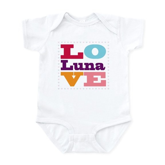CafePress - I Love Luna Infant Bodysuit - Baby Light Bodysuit, Size Newborn - 24 Months