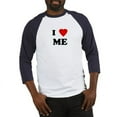 thumbnail image 1 of CafePress - I Love ME Baseball Jersey - Cotton Baseball Jersey, 3/4 Raglan Sleeve Shirt, 1 of 4