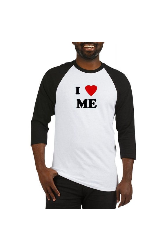 - I Love ME Baseball Jersey - Cotton Baseball Jersey, 3/4 Raglan Sleeve Shirt