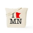 thumbnail image 1 of CafePress - I Love MN Minnesota Tote Bag - Unisex Canvas Tote Bag, Beige, 1-Piece, 1 of 7