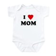 thumbnail image 1 of CafePress - I Love MOM Infant Bodysuit - Baby Light Bodysuit, Size Newborn - 24 Months, 1 of 4