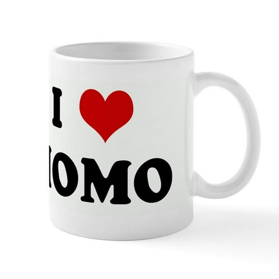 CafePress - I Love MOMO Mug - 11 oz Ceramic Mug - Novelty Coffee Tea Cup