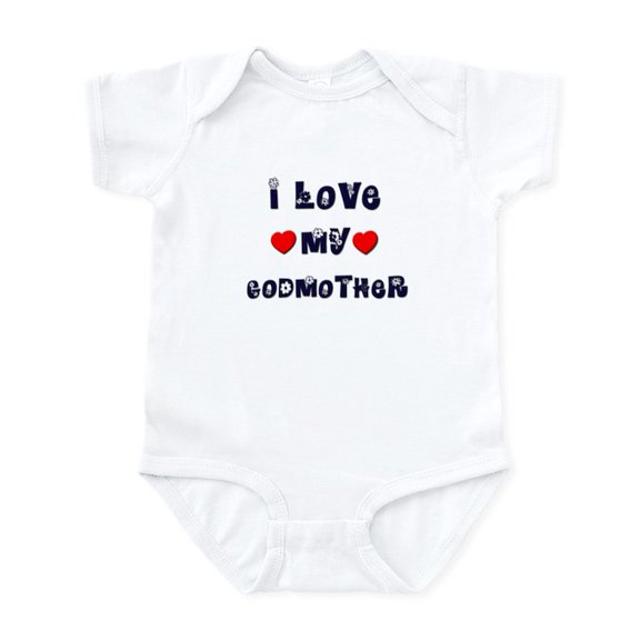 CafePress - I Love MY GODMOTHER Infant Bodysuit - Baby Light Bodysuit