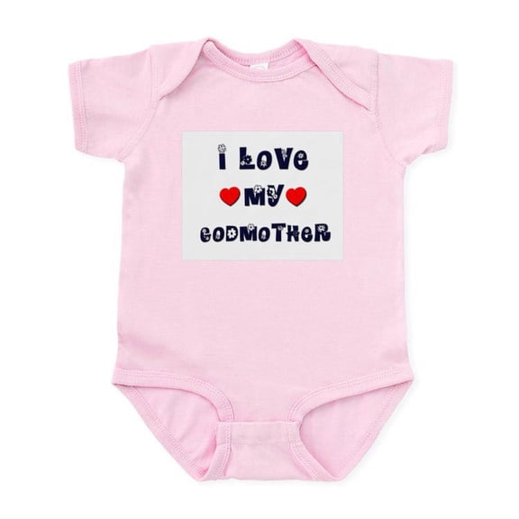 CafePress - I Love MY GODMOTHER Infant Bodysuit - Baby Light Bodysuit